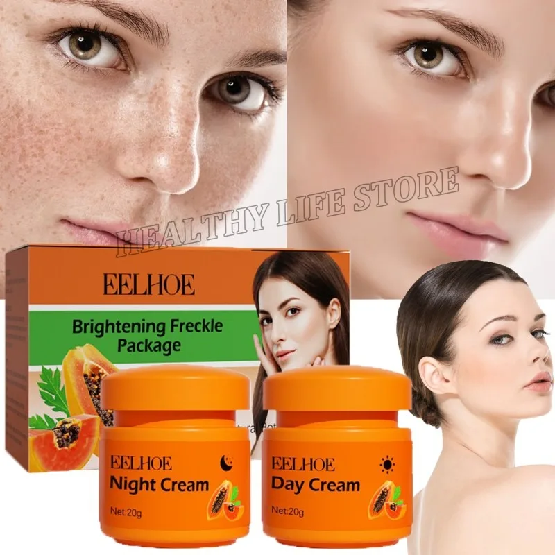 Facial Fade Spots Papaya Cream Anti-aging Brighten Skin Tone Day Cream Moisturiz Skin Improve Dark Spots Fine Lines Night Cream