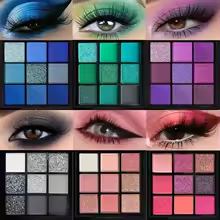 9-Grid Eye Shadow Shimmer Makeup Long Lasting Women