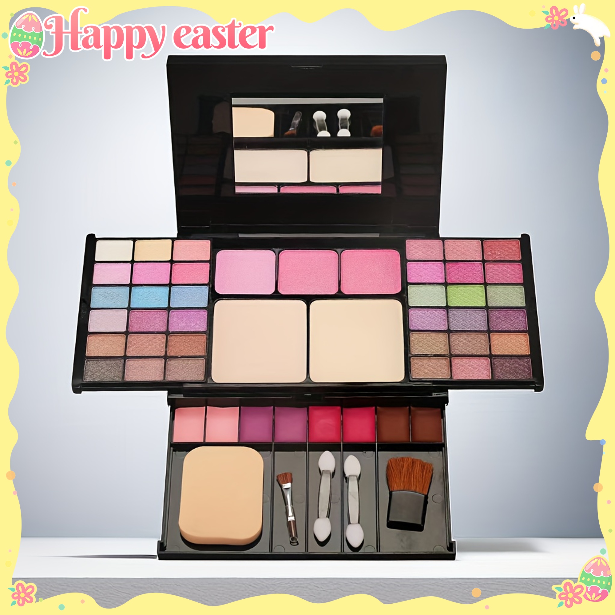 Full Face Multi-Functional Makeup Palette with 49 Colors, Glitter Eyeshadow, Nude Waterproof Lipstick & Blush Powder Set – Complete Look in One Palette