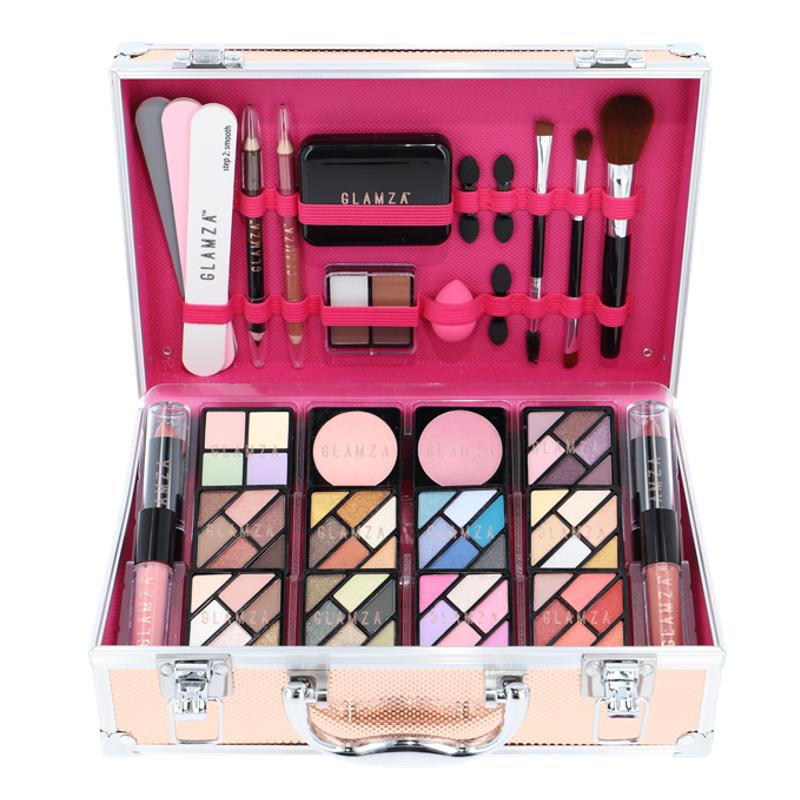 UK LOCAL SELLER - 84pcs All-in-one Makeup Kit with Pink Lined Aluminium Vanity Case – Eyeshadow Palette, Lip Gloss, Brushes & Full Face Cosmetics with Tools, Makeup Box, Ideal Gift for Women & Teen Girls | Sent and Fulfilled from UK Warehouse and Delivered on a Tracked 48 UK Postal Service - Image 10