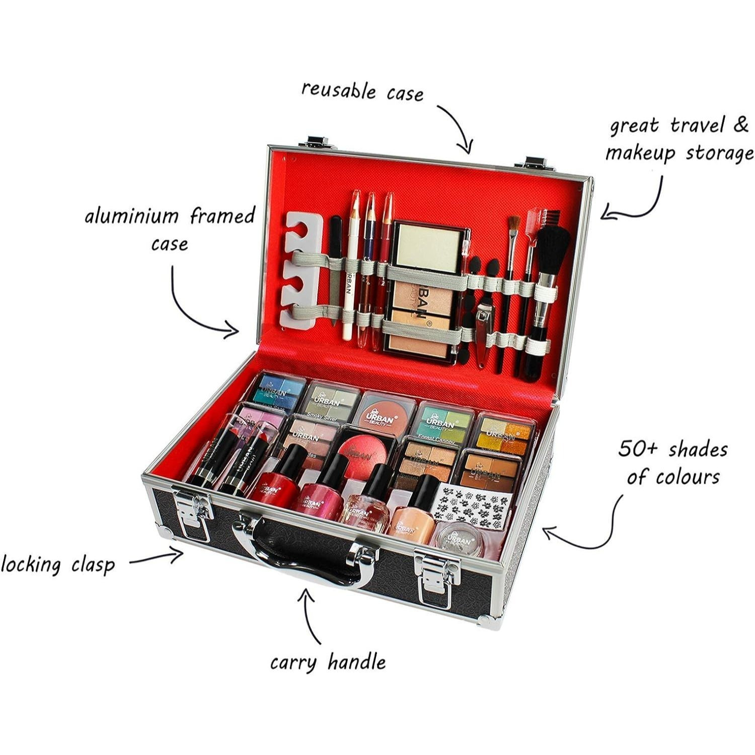 UK LOCAL SELLER - 76pcs Makeup Cosmetic Kit with Aluminium Vanity Case - Eyeshadows, Lipsticks, Nail Essentials & Brushes - Perfect Starter Kit for Teens, Gifts, or On-the-Go Glam Travel Friendly | Sent and Fulfilled from UK Warehouse and Delivered on a Tracked 48 UK Postal Service - Image 10