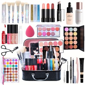 [Portable Travel] Cosmetic Box | Portable | Large Capacity | Handheld | Simple | with Mirror | Travel | Cosmetic Storage Box