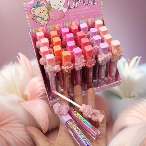 L-856 Set Box with 24pcs Shimmering Lip Oil And Diamond-Studded Kit - Radiant Shine for Effortlessly Beautiful Lips, Perfect for Mother'S Day Gift.