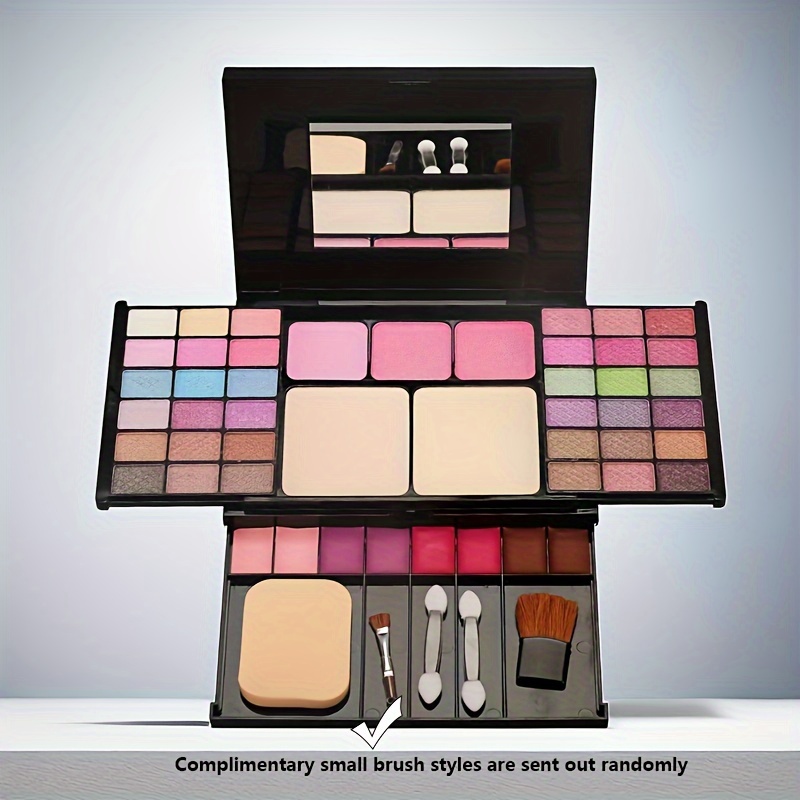 Full Face Multi-Functional Makeup Palette with 49 Colors, Glitter Eyeshadow, Nude Waterproof Lipstick & Blush Powder Set – Complete Look in One Palette - Image 5