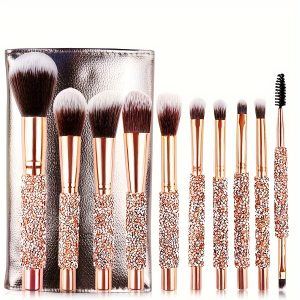 10/11/12pcs Professional Makeup Brush Set, Contour Brush, Powder Brush, Blush Brush, Eyeshadow Brush, Eyebrow Brush, Travel Toiletry Kit, Christmas Gift Set, Perfect Birthday Gift for Mom and Girlfriends on Mother'S Day and Labor Day, Mushroom Brush, Environmental Makeup Brush, Beginner'S Best Makeup Brush, Softest Pure Vegan Blush Brush Suitable for Sensitive Light Beige, Dual-Ended Makeup Brush, Nail Art Brush, Concealer Brush, Environmental