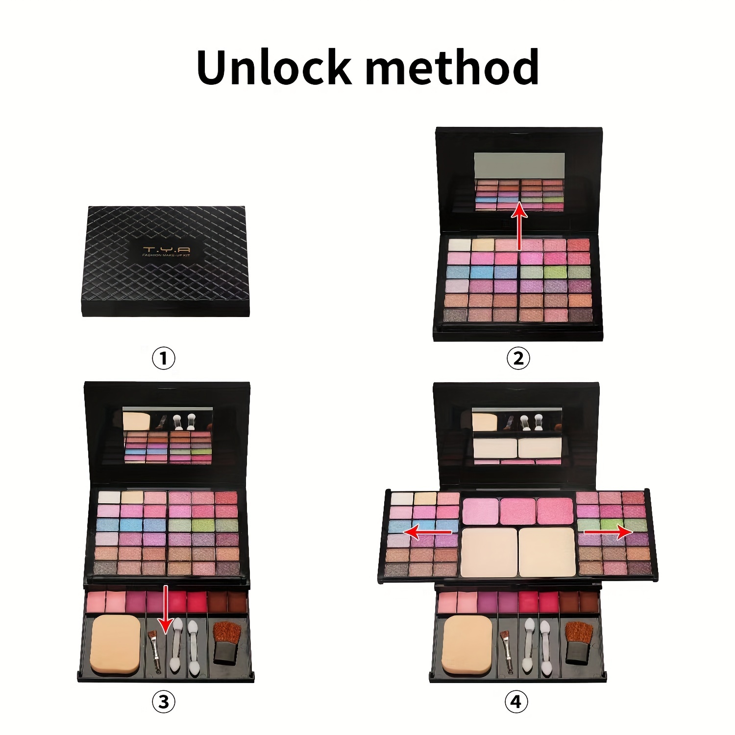 Full Face Multi-Functional Makeup Palette with 49 Colors, Glitter Eyeshadow, Nude Waterproof Lipstick & Blush Powder Set – Complete Look in One Palette - Image 10