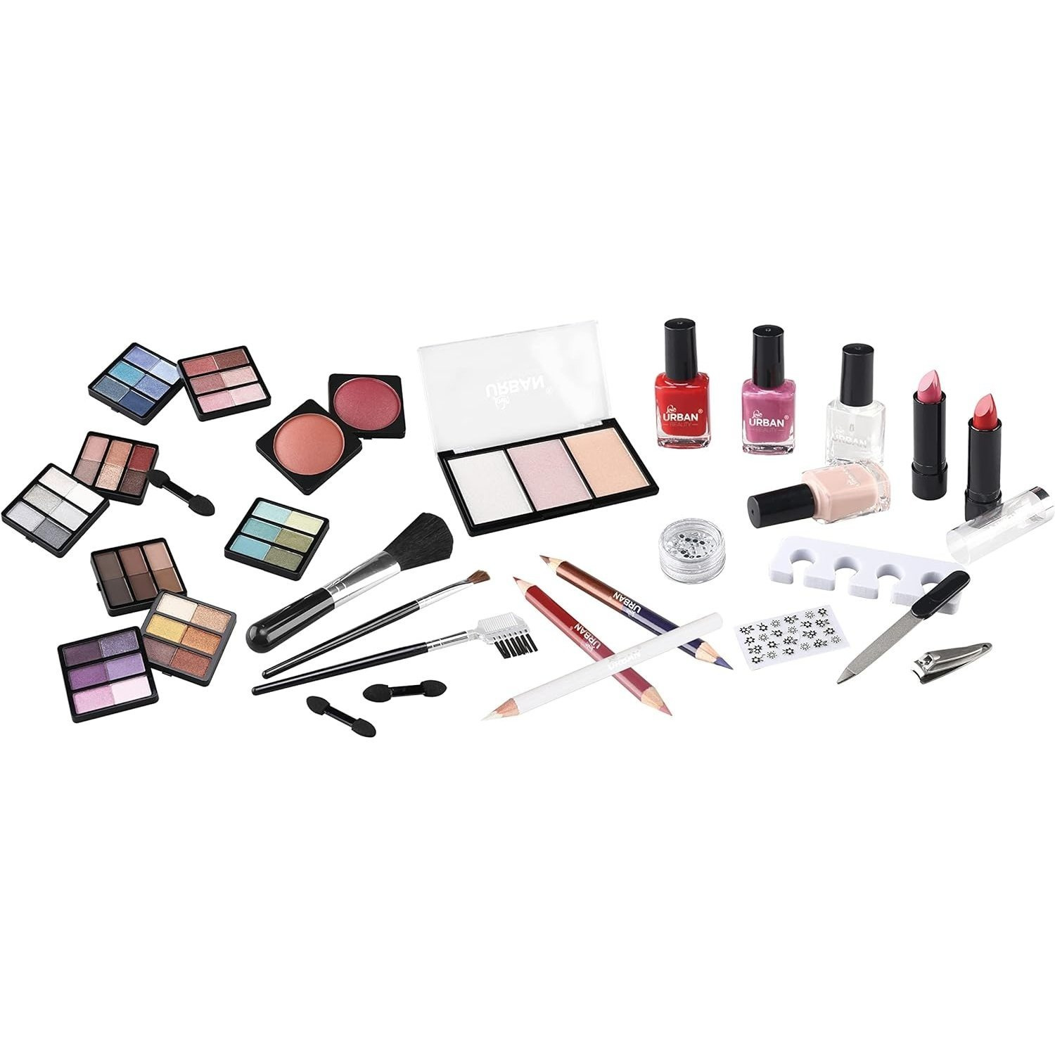 UK LOCAL SELLER - 76pcs Makeup Cosmetic Kit with Aluminium Vanity Case - Eyeshadows, Lipsticks, Nail Essentials & Brushes - Perfect Starter Kit for Teens, Gifts, or On-the-Go Glam Travel Friendly | Sent and Fulfilled from UK Warehouse and Delivered on a Tracked 48 UK Postal Service - Image 8