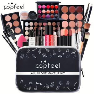 POPFEEL 24pcs Makeup Set, Including Eye Shadow, Eyebrow Pencil, Mascara, Lipstick, Lip Gloss, Concealer, Etc.