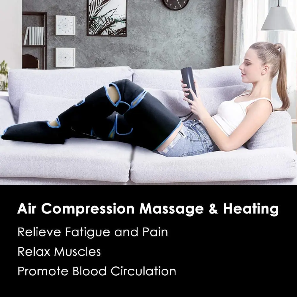 Foot air pressure leg massager promotes blood circulation, body massager, muscle relaxation, lymphatic drainage device 360° - Image 2