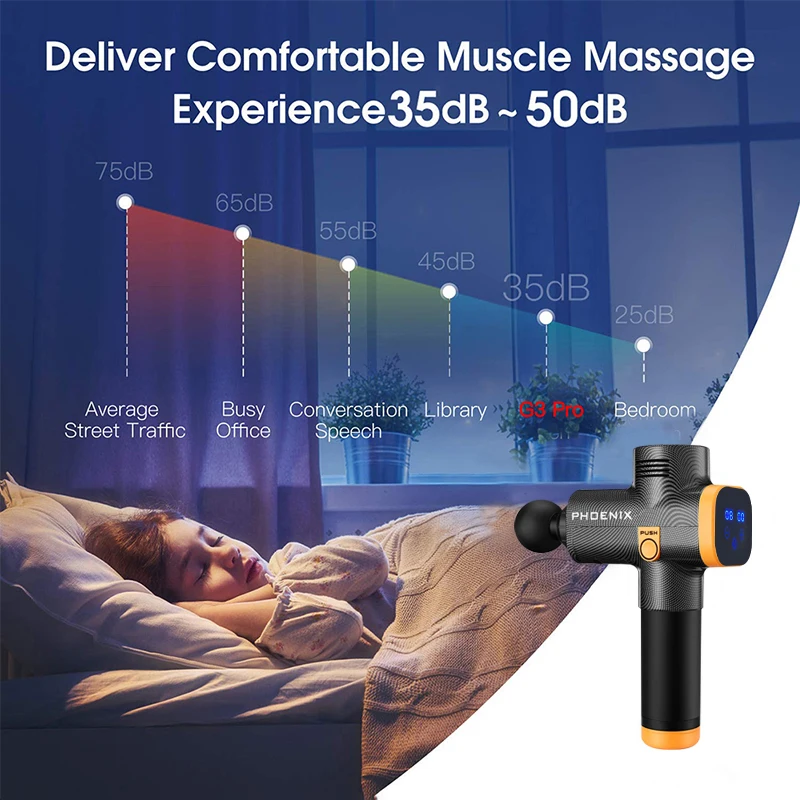 Phoenix A2 Massage Gun Muscle Relaxation Deep Tissue Massager Dynamic Vibrator Back Portable Handheld Display Fascia Gun Massage - Image 6