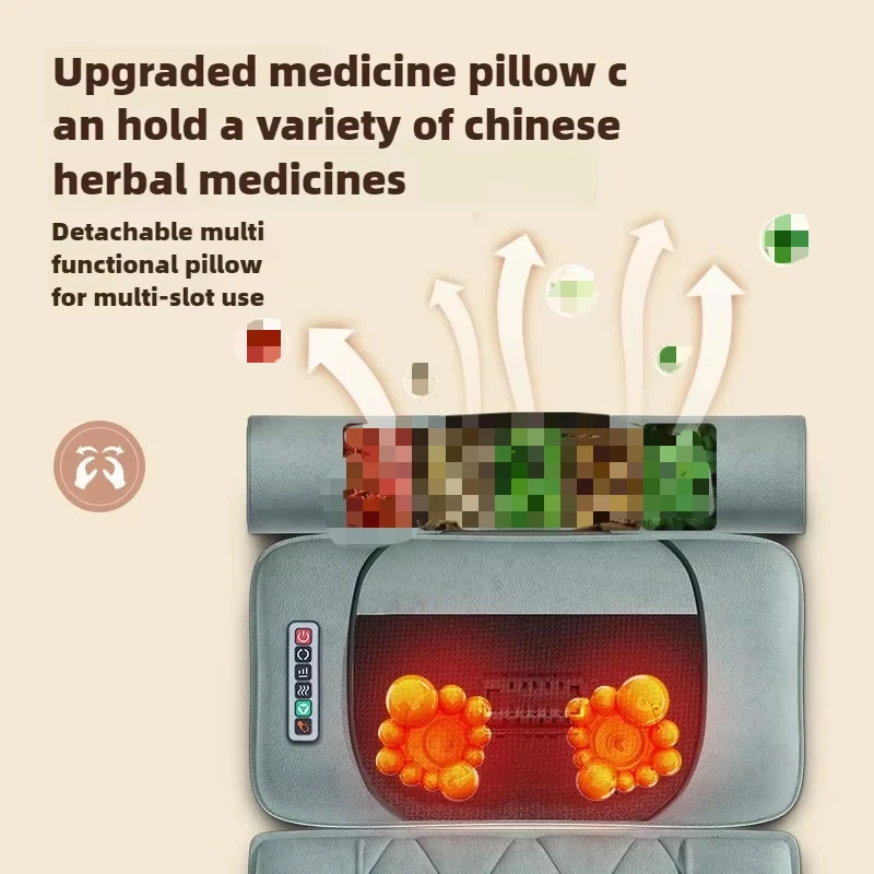 Electric Full Body Massage Mattress With Heating Hand Control Shoulder Neck Waist Airbag Back Kneading vibration Massage Cushion - Image 3