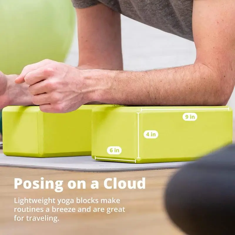 2PCS EVA Gym Blocks Foam Brick Training Exercise Fitness Equipment Dance Yoga Auxiliary Tool Stretching Body Shaping Yoga Blocks - Image 4