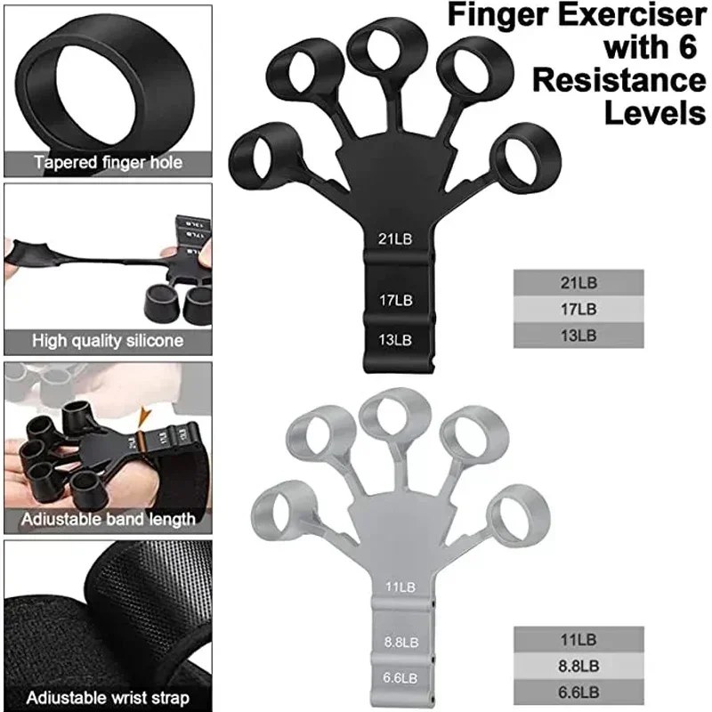 Hand Grip Strengthener Physical Tools Guitar Finger Trainer Training and Exercise Gym 6th Level Resistance Gripster Expander - Image 2