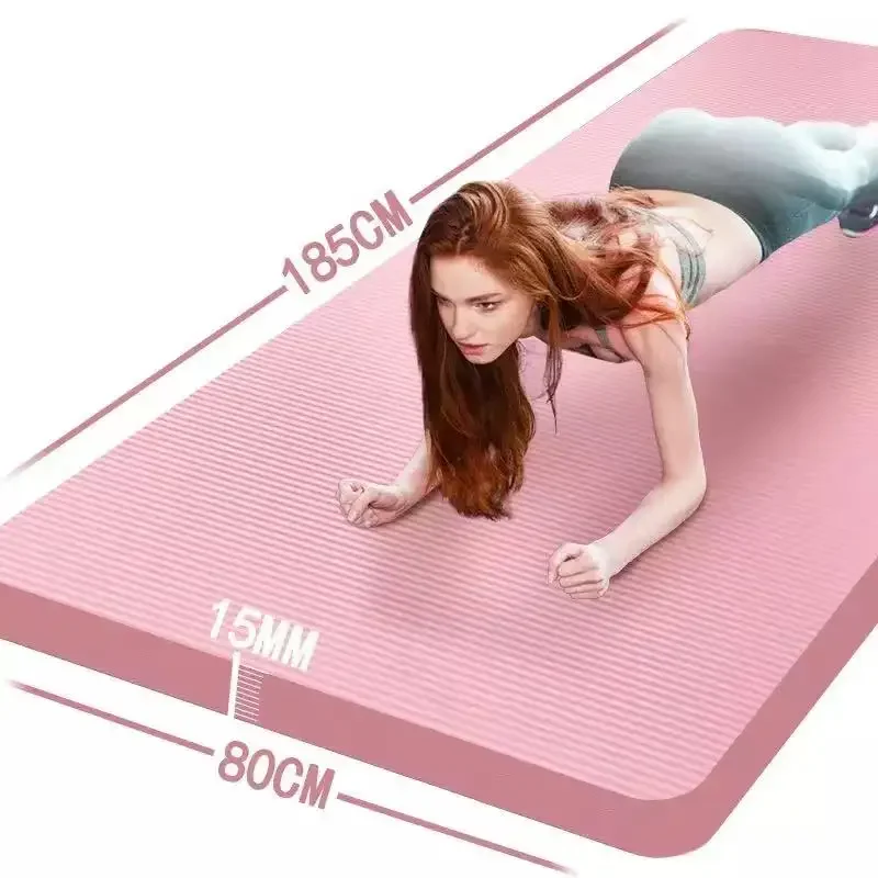 185*90CM Thickened Yoga Mat NBR Waterproof High Density Rebound Yoga Mat Home Gym Non-Slip Mat for Fitnes Pilates Gymnastics