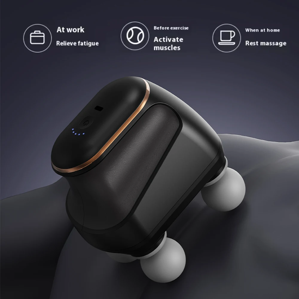 Portable Fascia Gun Muscle Massager Gun Four-head High Frequency Neck Shoulder Waist Massage Machine Professional Fascia Massage - Image 3