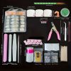23in 1 Acrylic Nail Kit for Beginner 12 Colors Glitter Acrylic Pink White Clear Pink Acrylic Powder Nail Extension Professional Nail Kit Acrylic Set Nail Art Tools Acrylic Supplies Gifts for Women