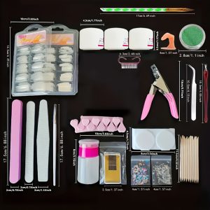 23in 1 Acrylic Nail Kit for Beginner 12 Colors Glitter Acrylic Pink White Clear Pink Acrylic Powder Nail Extension Professional Nail Kit Acrylic Set Nail Art Tools Acrylic Supplies Gifts for Women