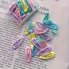 20/40/60pcs Colorful Plastic Hair Clips - Girls 2000S Style Hair Clips, Daily Use Bangs Clips, Cute And Minimalist Design, Solid Color Printing (Colors Random)