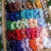 40pcs Yanrong Satin Imitation Silk Hair Scrunchies - Multicolor Elastic Hair Ties for Women & s, 40 Colors Bohemian & Minimalist Style Hair Accessories for Valentine’s Day Gifts, Ponytail Holders & Sleep Accessories, Soft Color Variety, Smooth Texture, Elastic Comfort