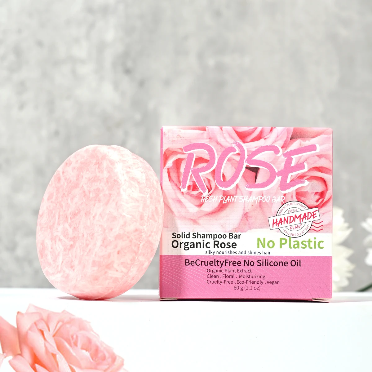 Pink rose shampoo soap, essential oil, handmade soap, nourishing, oil controlling, stain removing, floral fragrance overflowing - Image 4