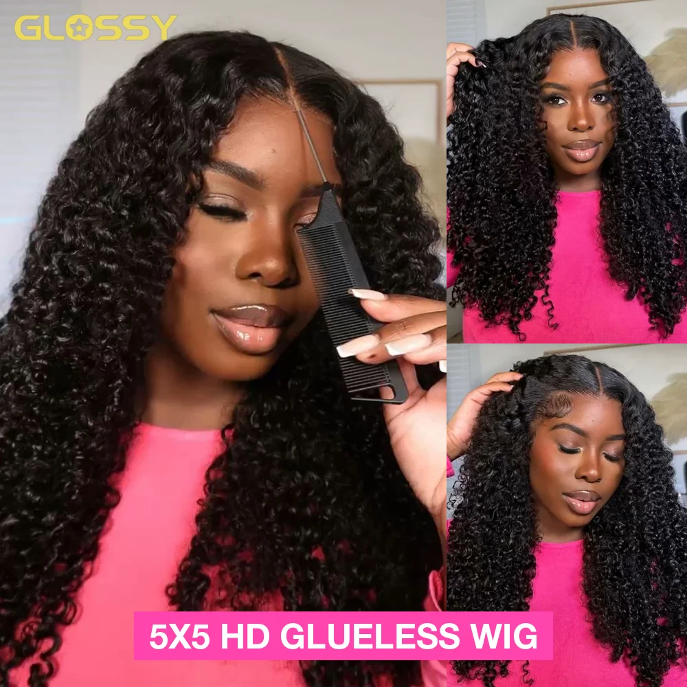 250 Density 13x6 Hd Afro Kinky Curly Wig 100% Human Hair 13x4 4c Edges Frontal Deep Wave Curly Lace Front Wigs For Women on sale - Image 4