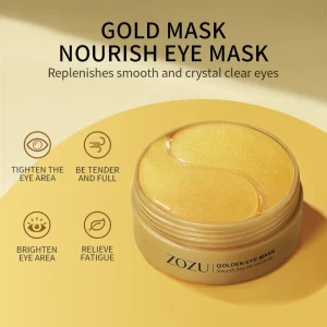 60pcs Golden Collagen Avocado Moisturizing Eye Mask Hydrating Removing Dark Circles Smoothing Eye Skin Care