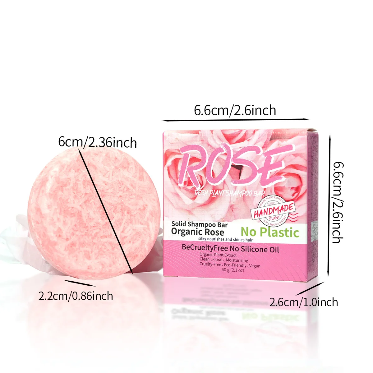 Pink rose shampoo soap, essential oil, handmade soap, nourishing, oil controlling, stain removing, floral fragrance overflowing - Image 2