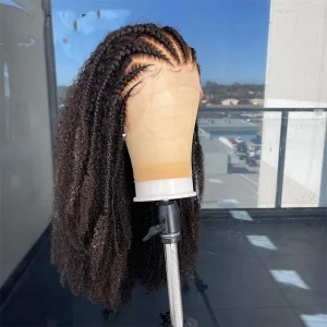 26 inch 180Density Black Long Lace Front Kinky Curly Soft Wig For Women Daily With BabyHair Preplucked Natural Hairline