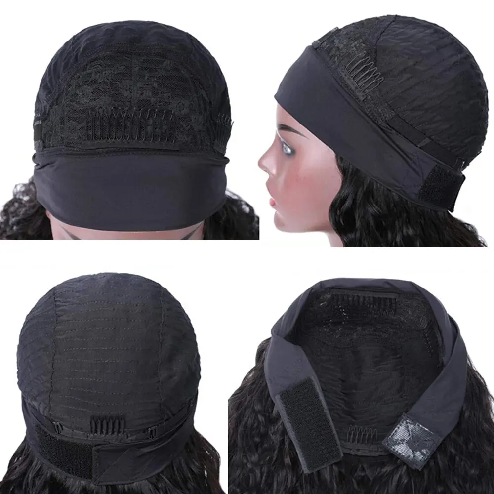 Kinky Straight Headband Wig Human Hair Wig Full Machine Made Brazilian Human Hair Wigs For Black Women 180% Density - Image 3