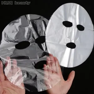 500/100pcs Disposable Plastic Film Full Face Cleaner Mask Neck Stickers Paper Transparent Masks Wrap Facial Beauty Makeup Tools