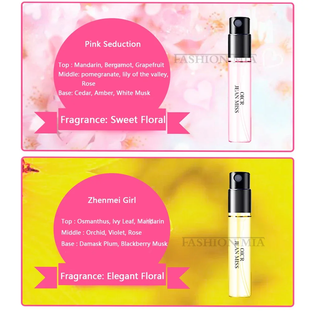 3ml*5pcs Original Perfume Kit Women Atomizer Parfum Beautiful Package Deodorant Lasting Fashion Lady Portable Fragrance With Box - Image 2