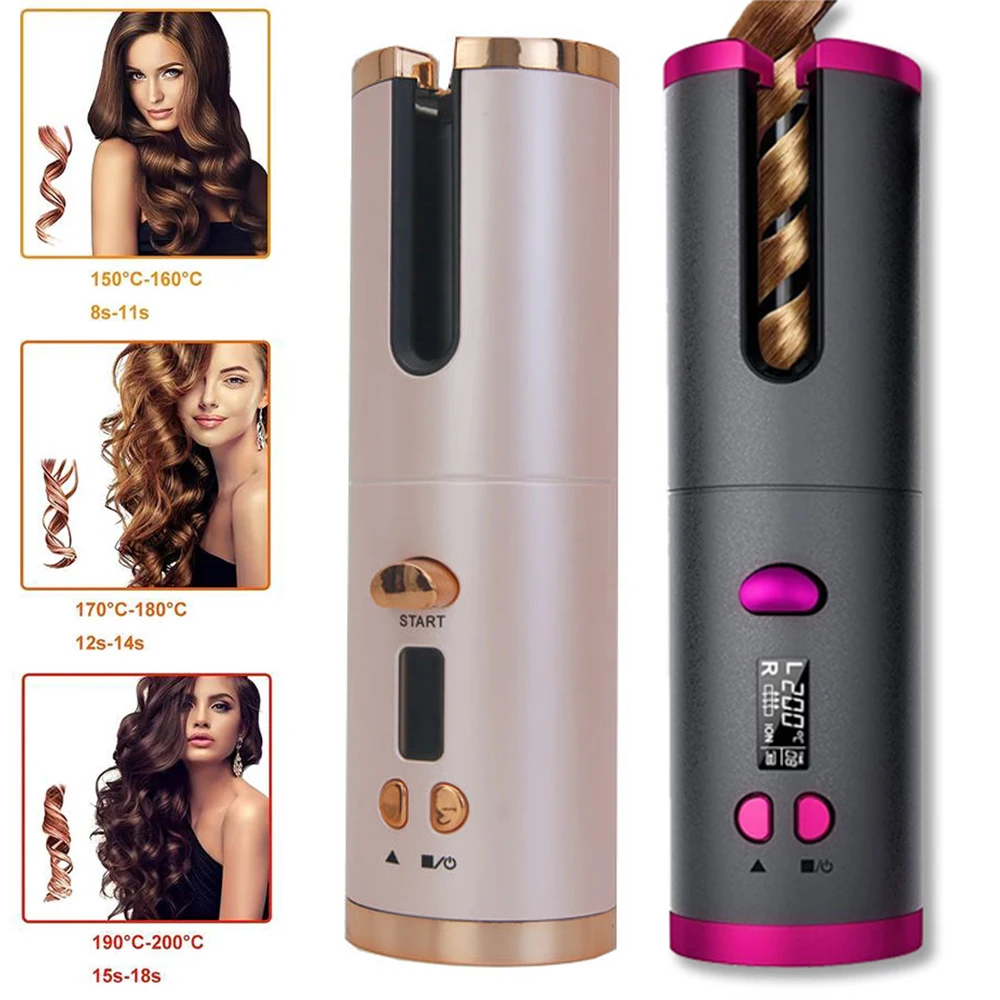 Automatic Curling Iron Portable Wireless Anion Ceramic Hair Curler Fast Heating Fashion Styling Tools Travel Hair Curler Comb