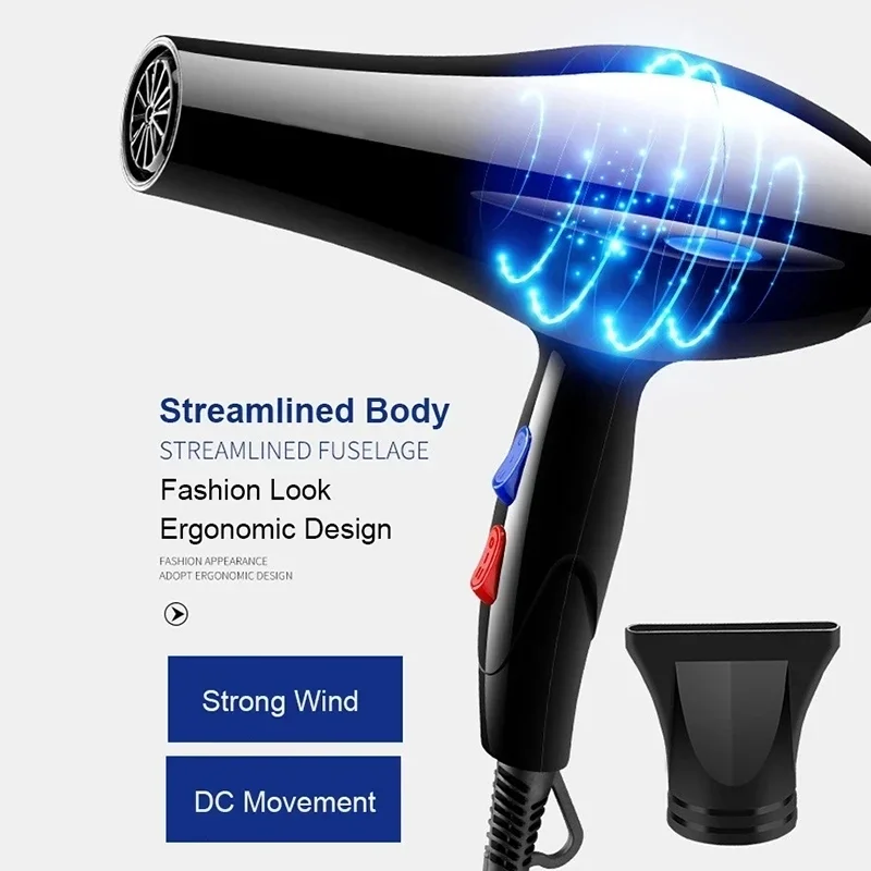 Hair Dryer 2200W Professional Powerful Hair Dryer Fast Heating Hot And Cold Adjustment Ionic Air Blow Dryer with Air Collecting - Image 3