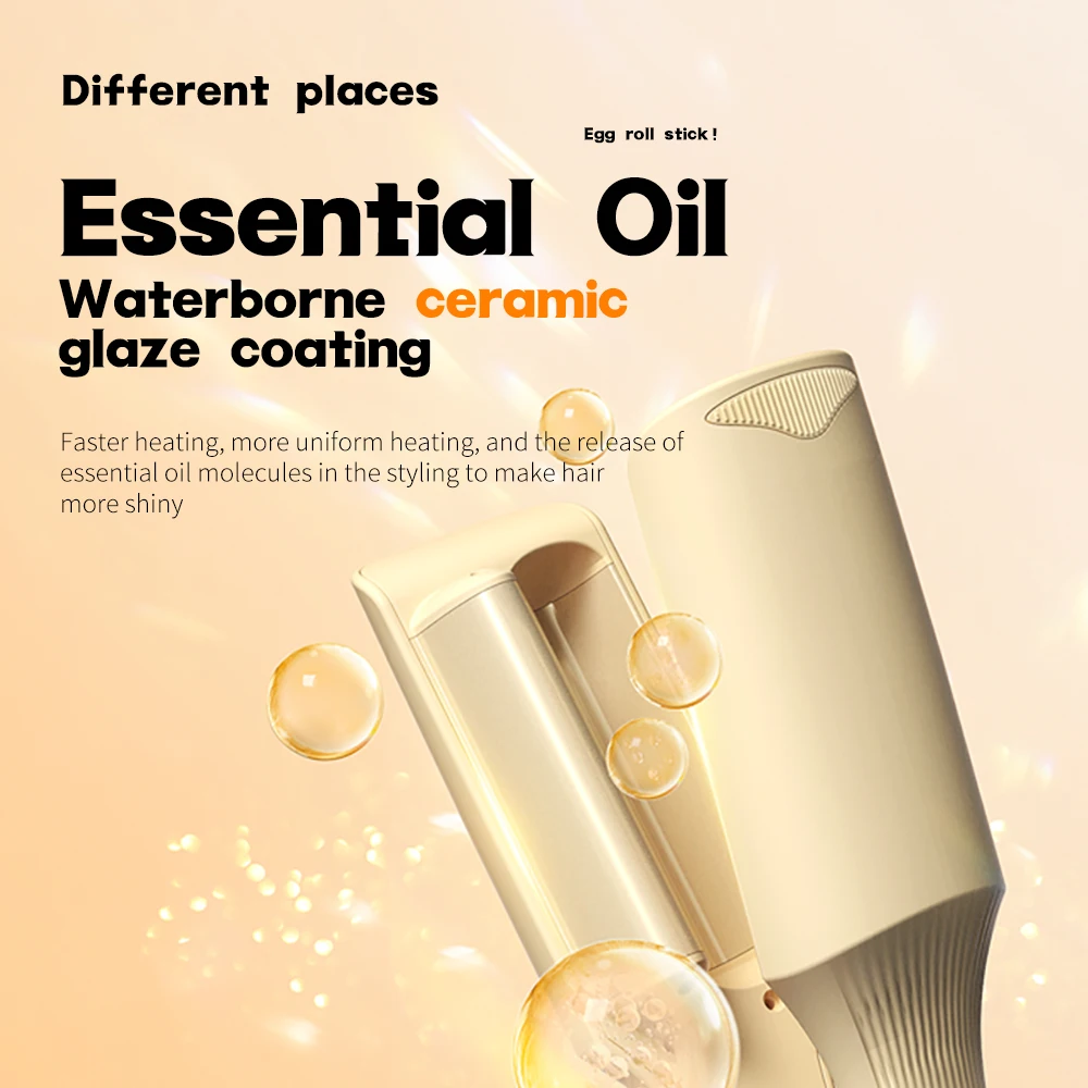 32mm Hair Wave Curling Iron Professional French Egg Roll Hair Curler Corrugated Wavy Styler Fast Heating Volumizing Styling Tool - Image 2