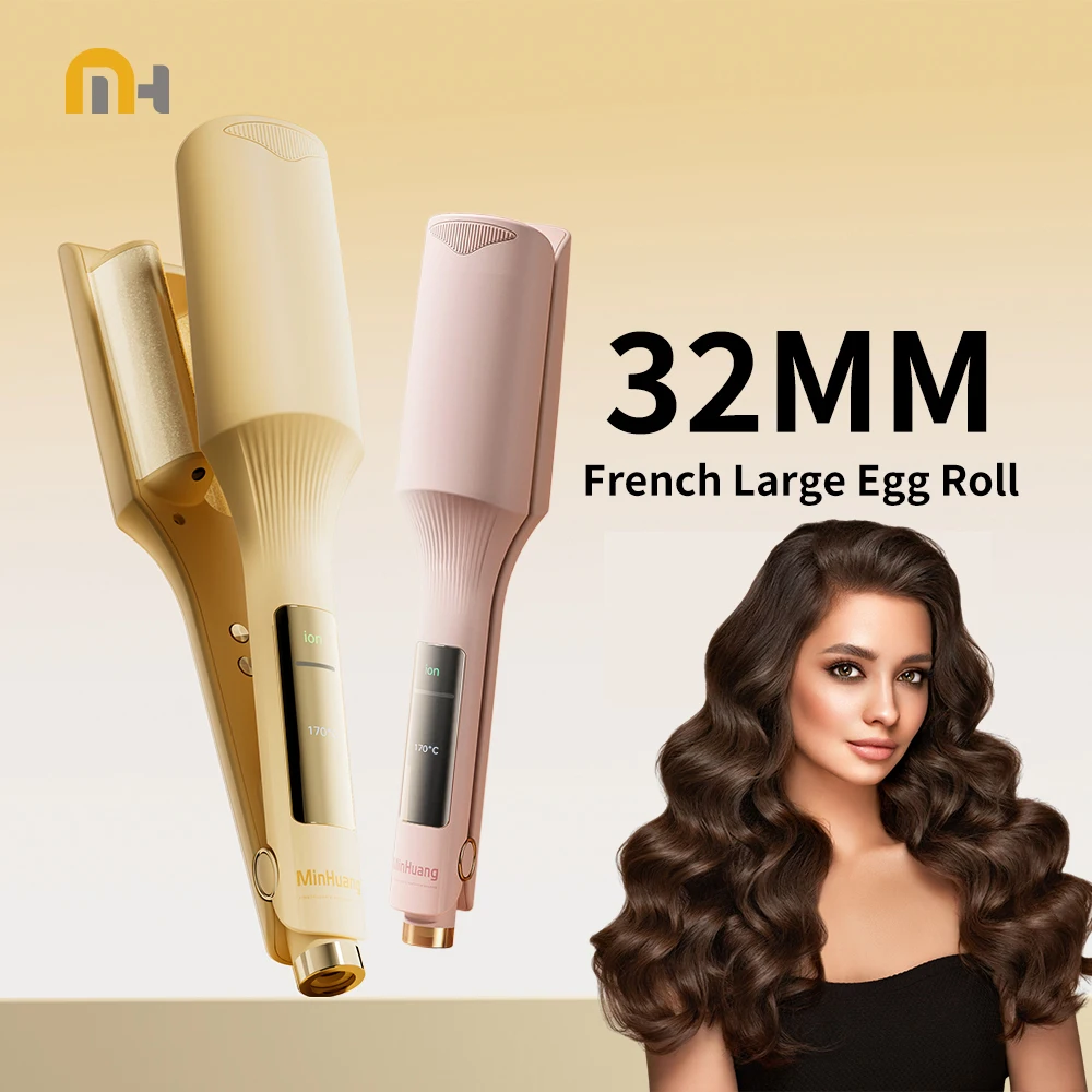 32mm Hair Wave Curling Iron Professional French Egg Roll Hair Curler Corrugated Wavy Styler Fast Heating Volumizing Styling Tool