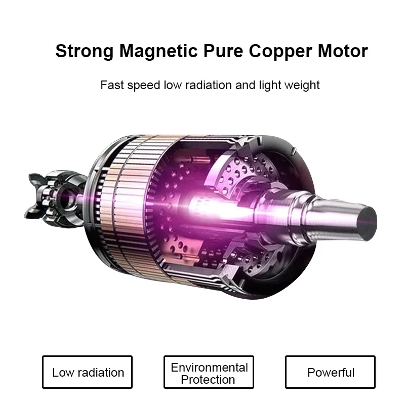 Hair Dryer 2200W Professional Powerful Hair Dryer Fast Heating Hot And Cold Adjustment Ionic Air Blow Dryer with Air Collecting - Image 4